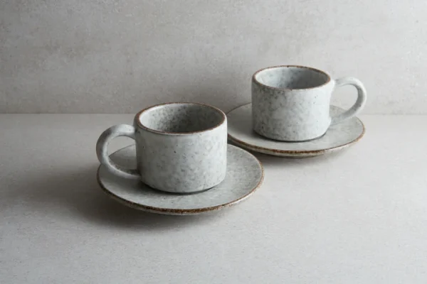 Grey Espresso Cup w Saucer(灰色浓缩咖啡杯带碟)